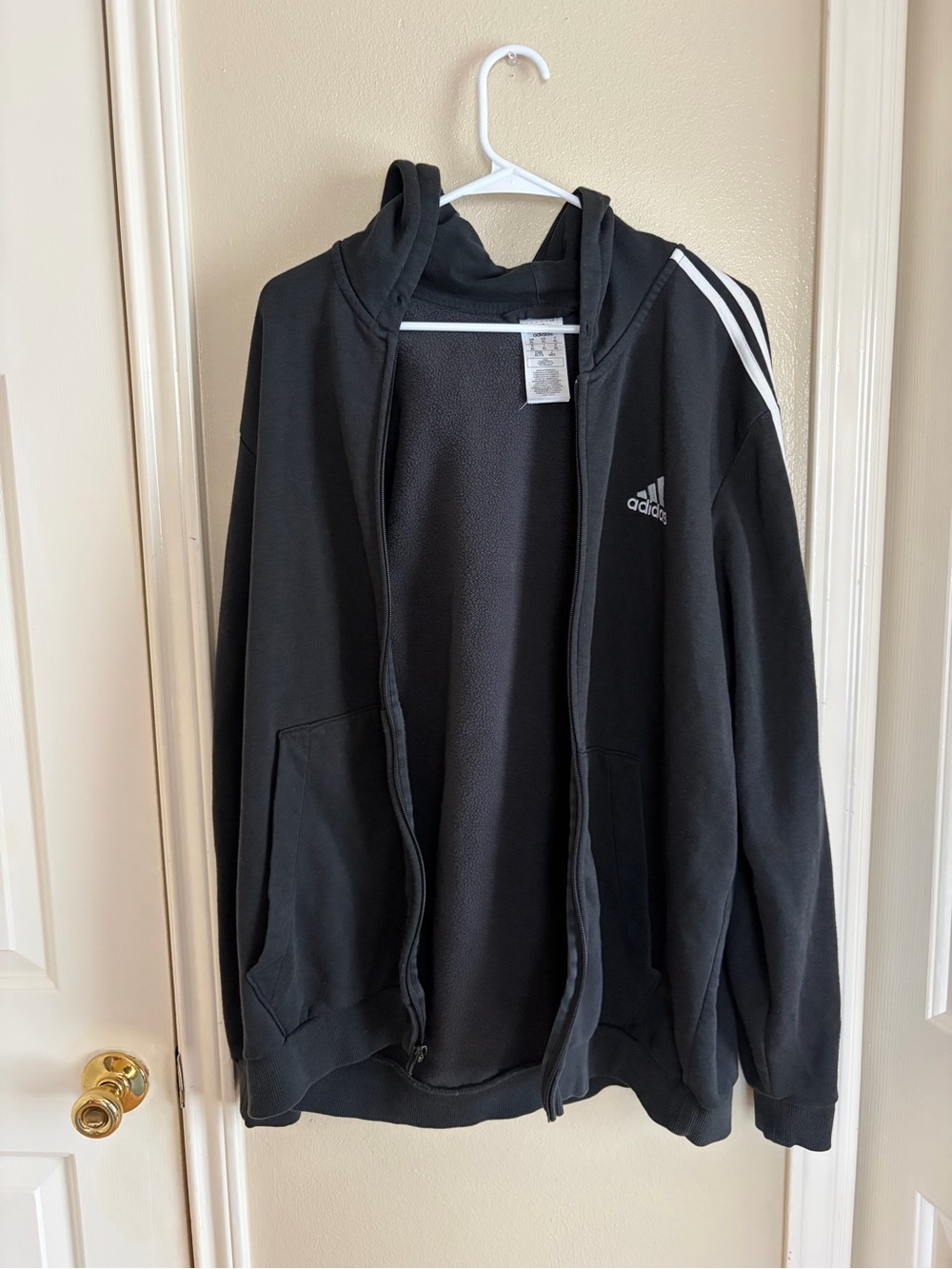 Black adidas zip up hoodie